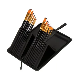 15 Pack Nylon Pen Suitable for Oil Gouache Watercolor Art Paint Brushes Pen