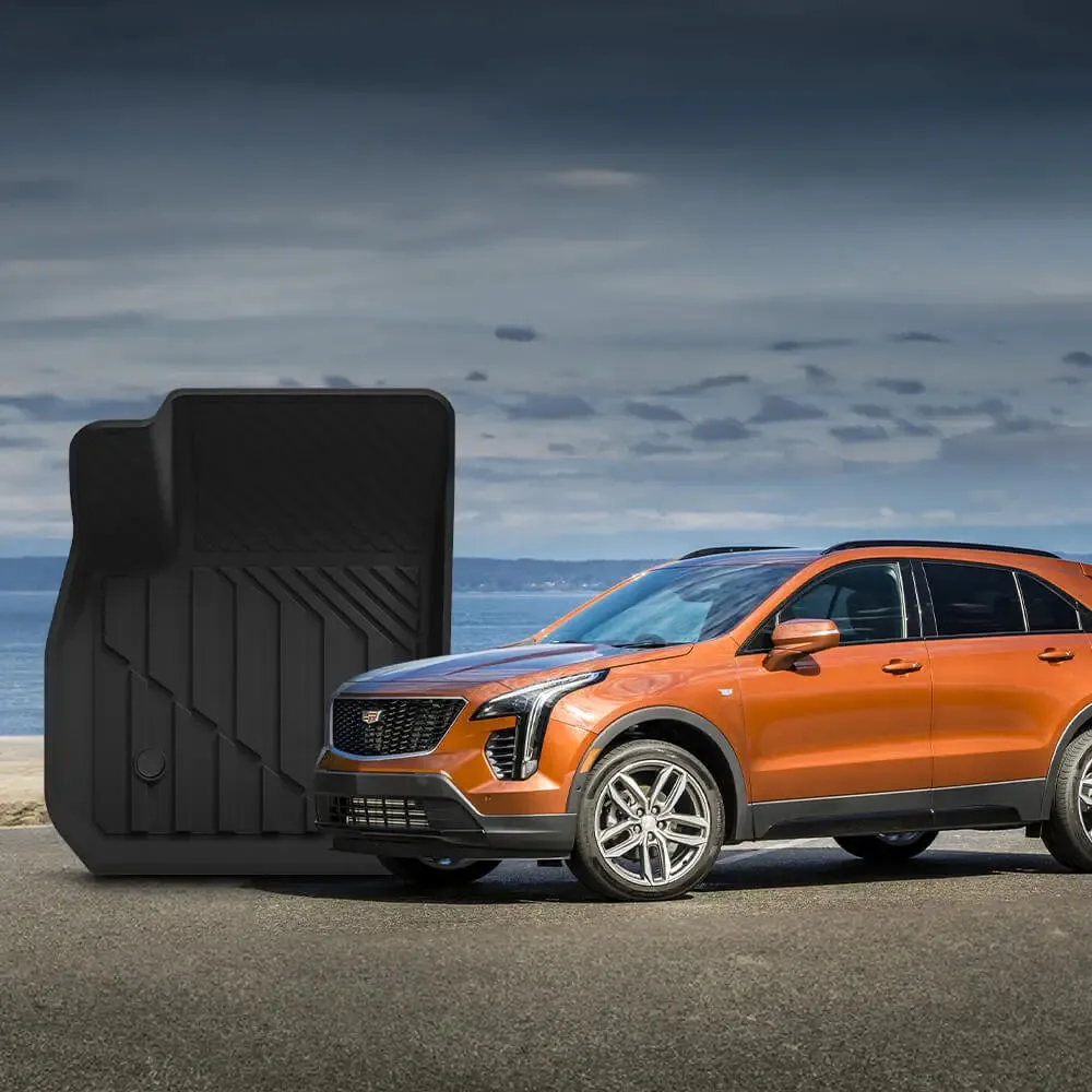 3W Cadillac XT4 2019-2025 Custom Floor Mats TPE Material & All-Weather Protection