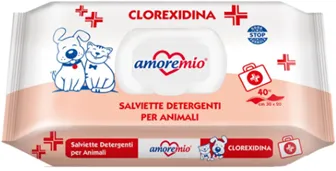 40 WET WIPES FOR DOGS CLOREXIDINA 30x20cm