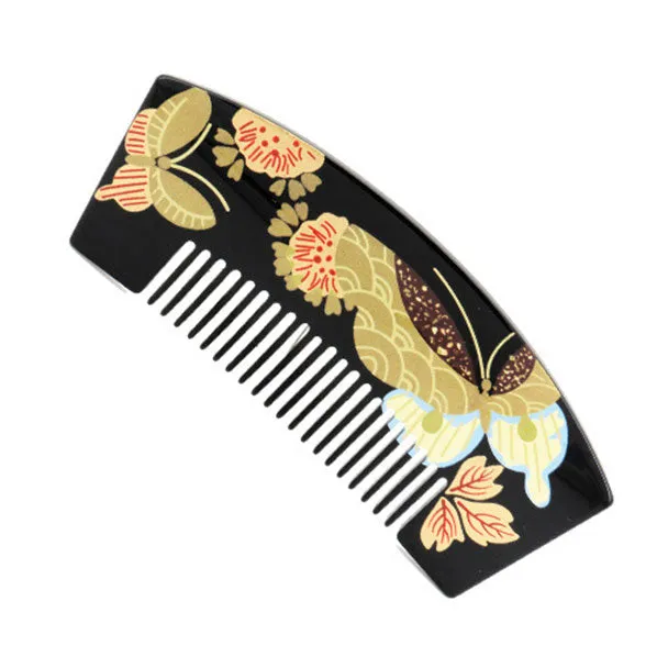 Acrylic Geisha Decorative Floral Comb Butterfly