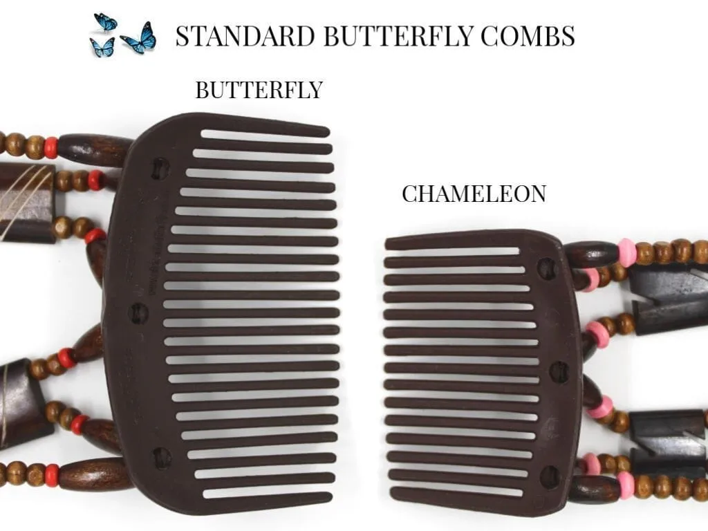 African Butterfly Hair Comb - Dalena Gray 43