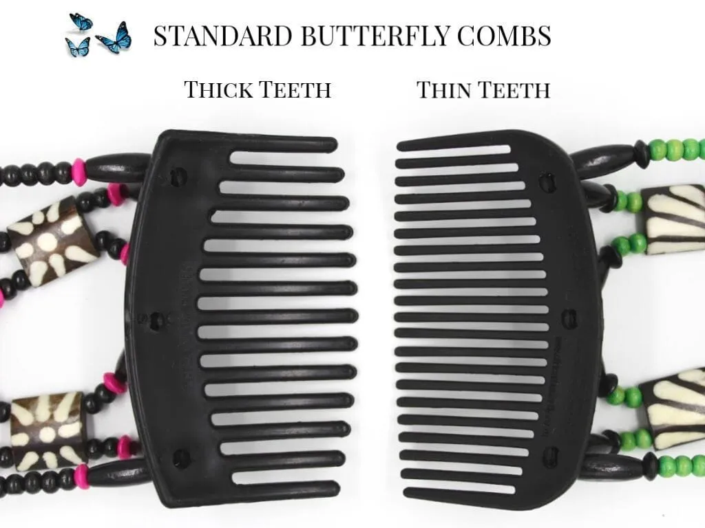 African Butterfly Hair Comb - Dalena Gray 44