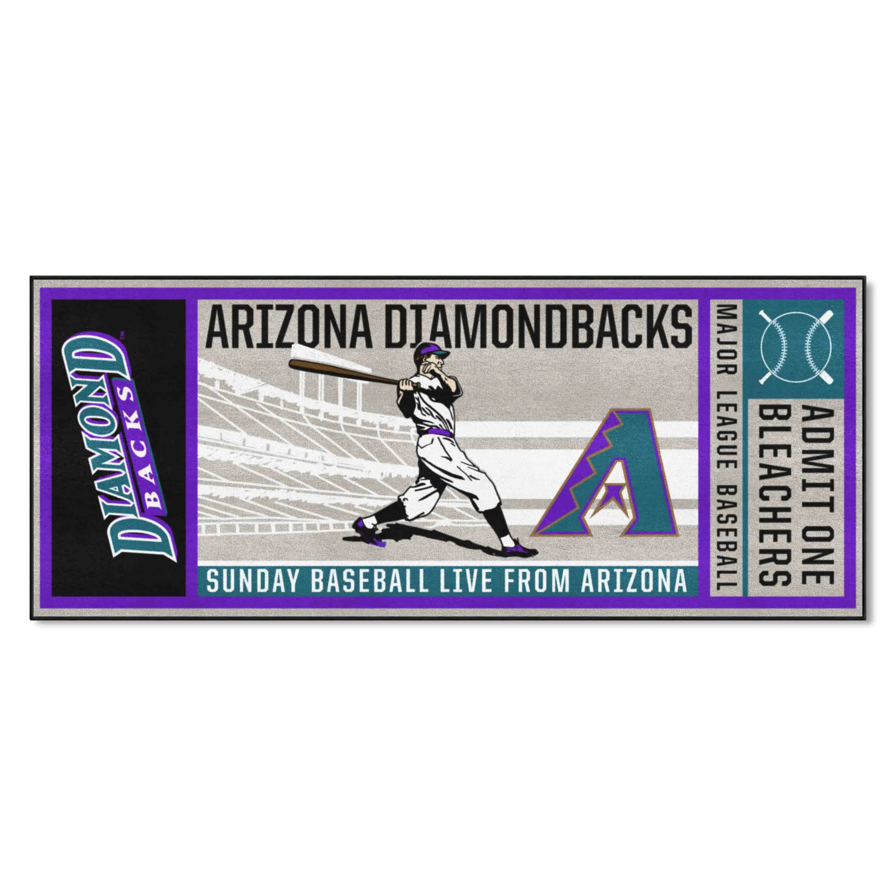 Arizona Diamondbacks Ticket Runner Rug - 30in. x 72in.