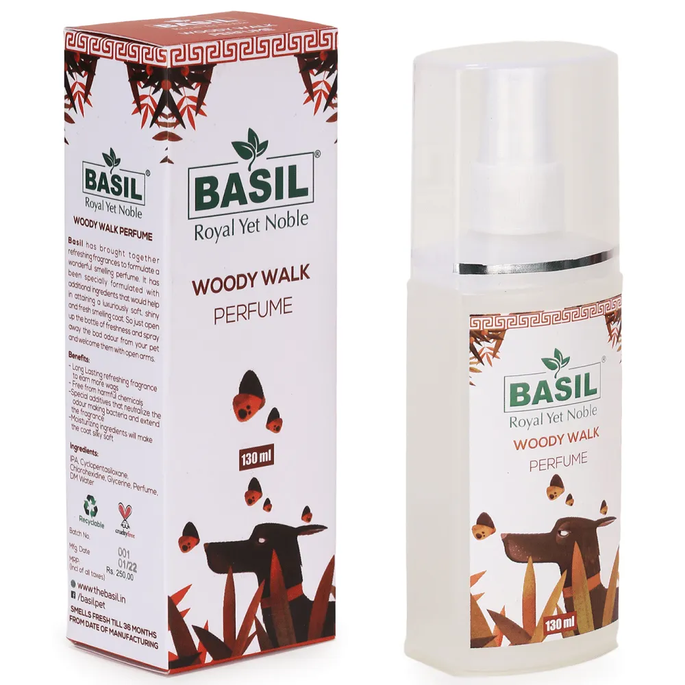 Basil Woody Walk Fresh Perfume Spray for Dogs and Cats