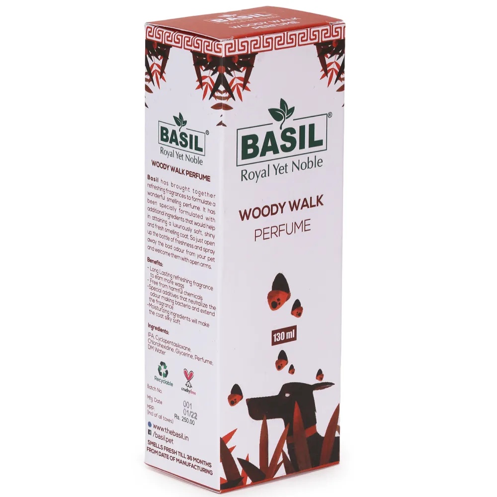 Basil Woody Walk Fresh Perfume Spray for Dogs and Cats