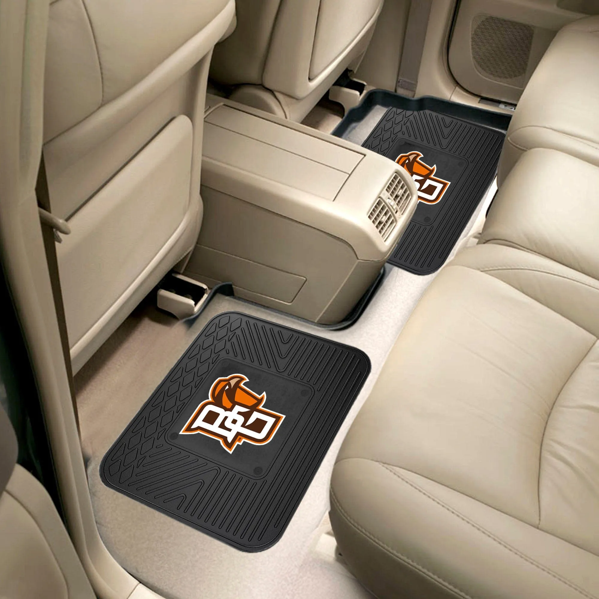 Bowling Green Falcons Back Seat Car Utility Mats - 2 Piece Set