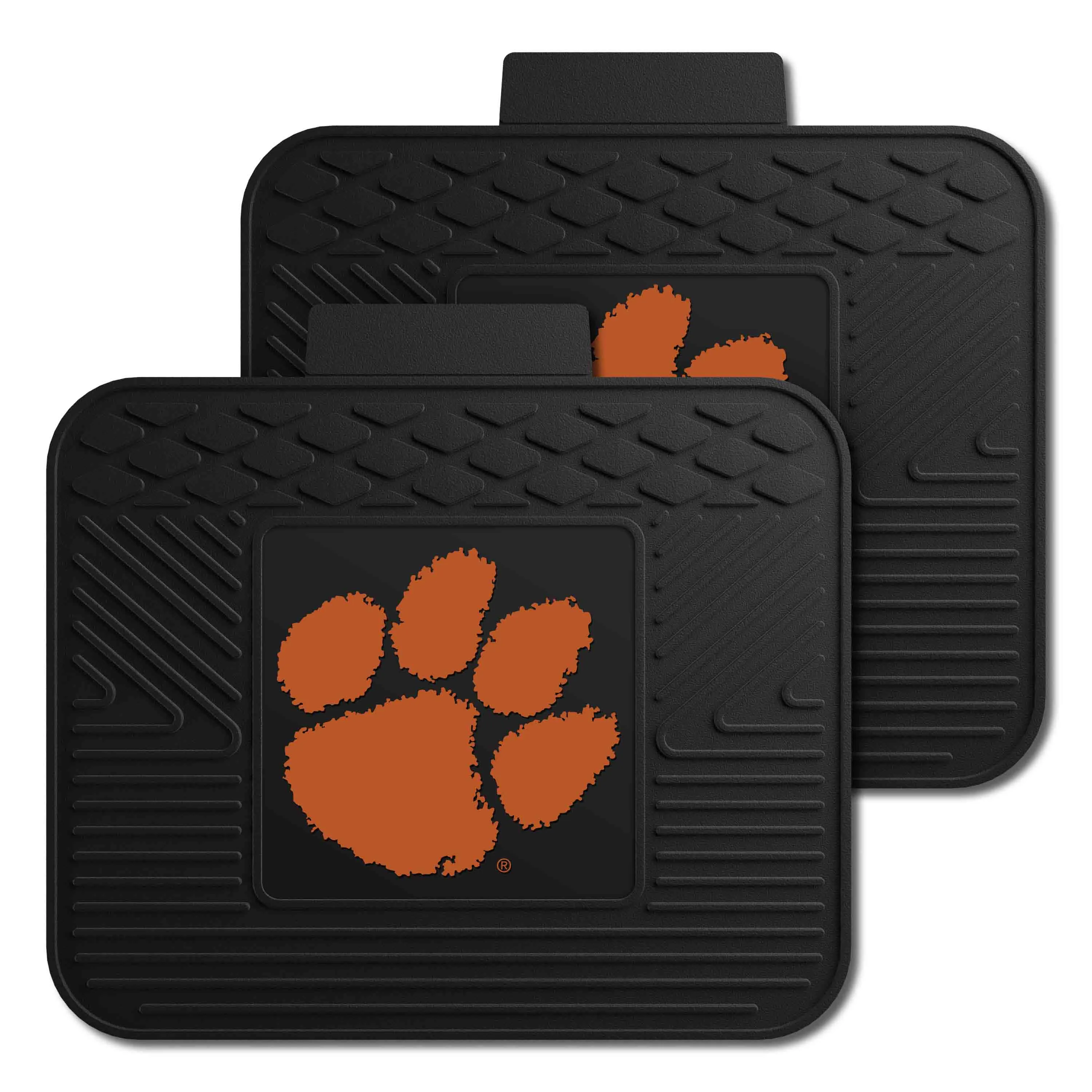 Clemson Tigers Back Seat Car Utility Mats - 2 Piece Set