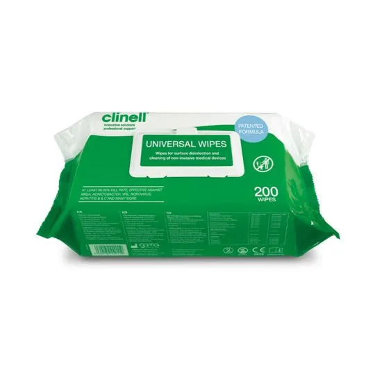 Clinell Universal Wipes 70/2 % 200 PC