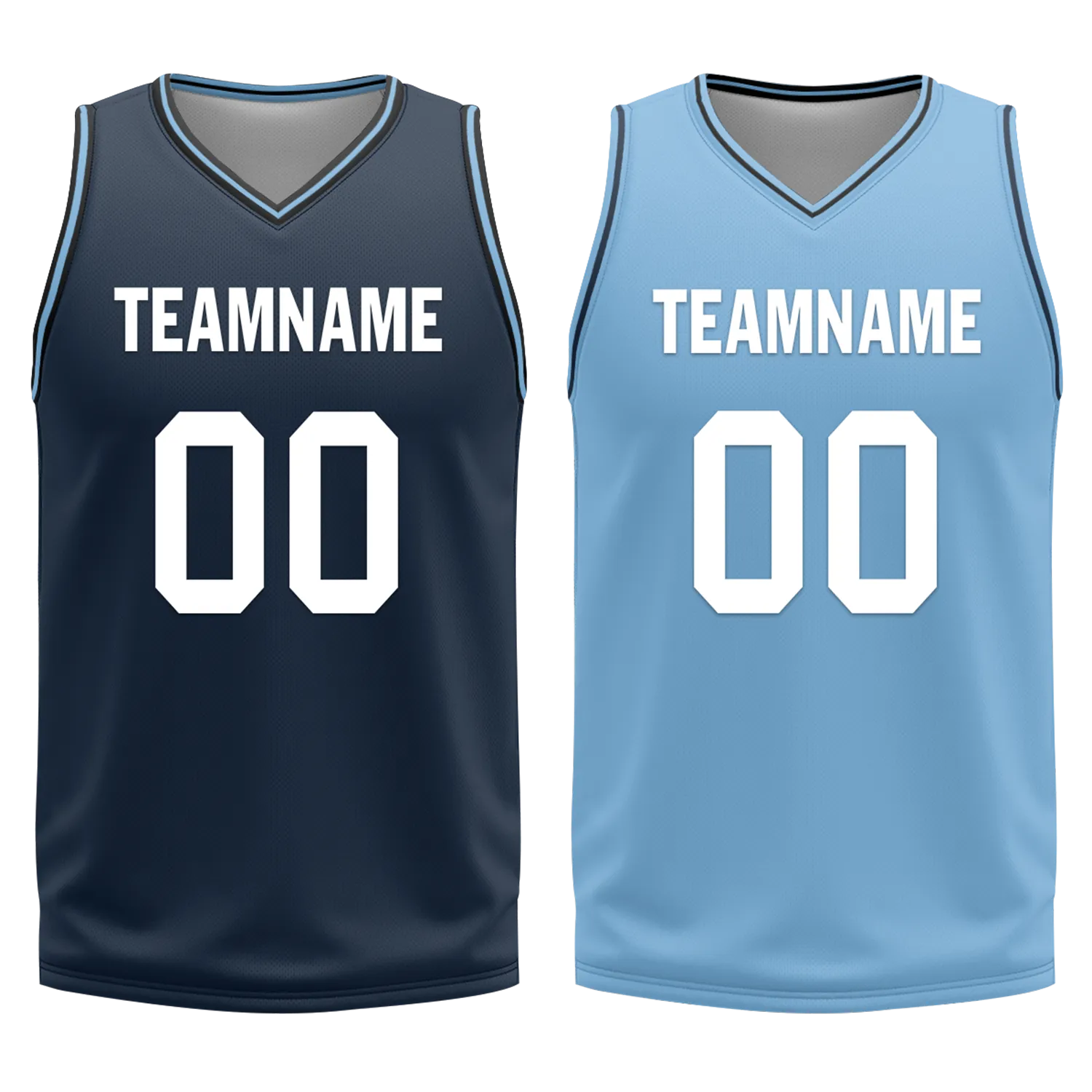 Custom Blue Classic Style Reversible Basketball Uniform Personalized BBJR-D017032