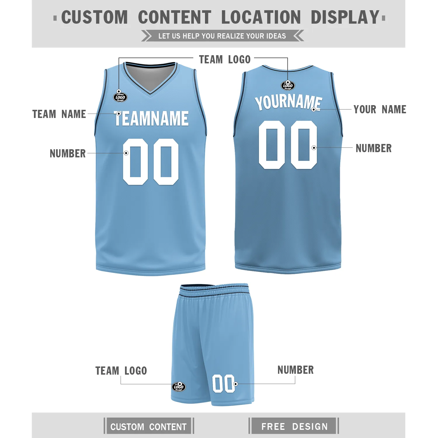 Custom Blue Classic Style Reversible Basketball Uniform Personalized BBJR-D017032