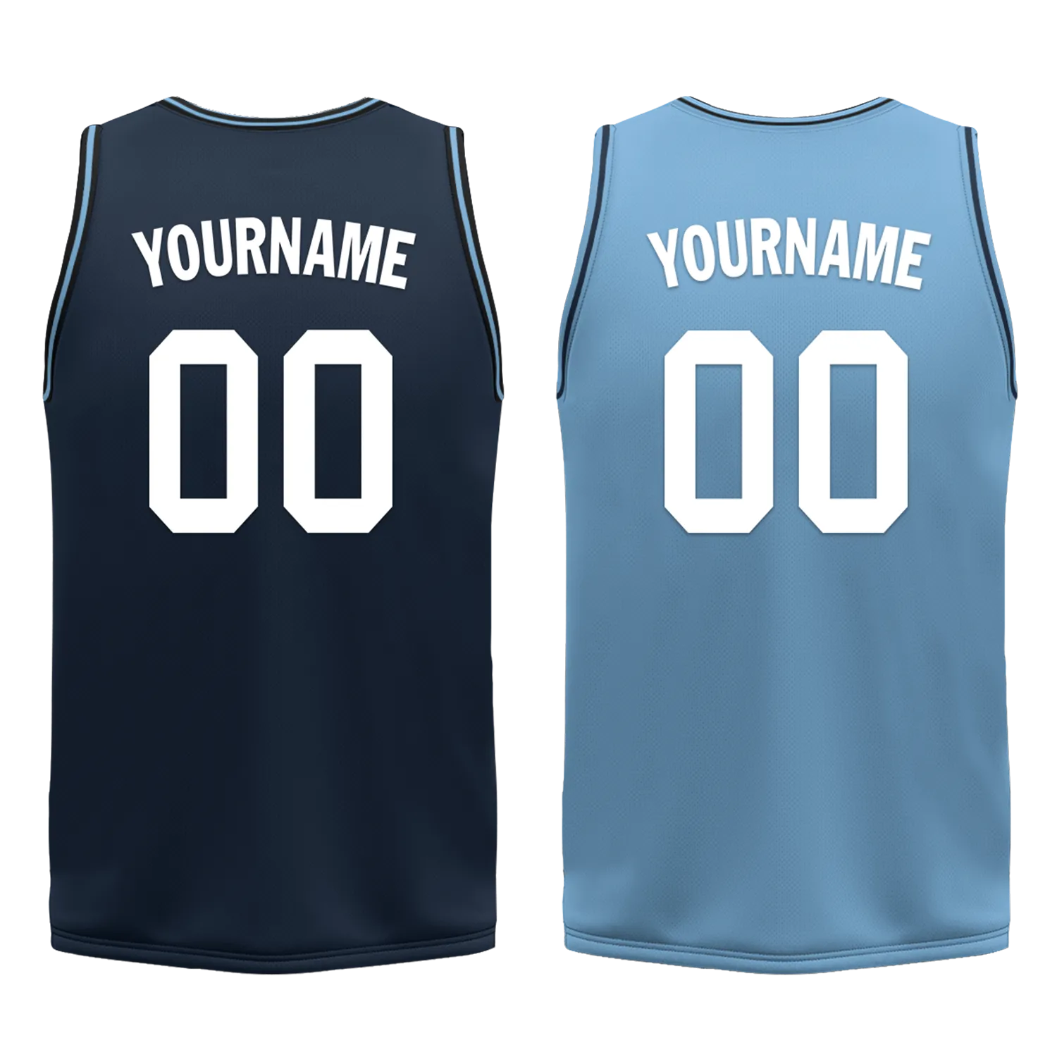 Custom Blue Classic Style Reversible Basketball Uniform Personalized BBJR-D017032