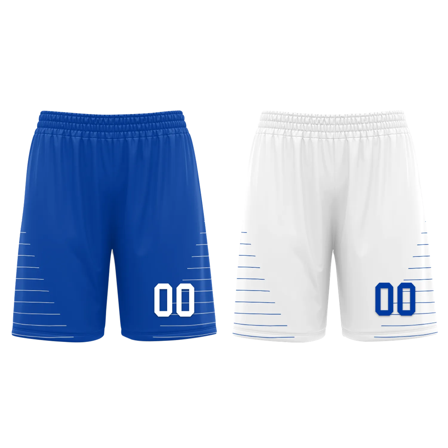 Custom Blue White Classic Style Reversible Basketball Uniform Personalized BBJR-D017031