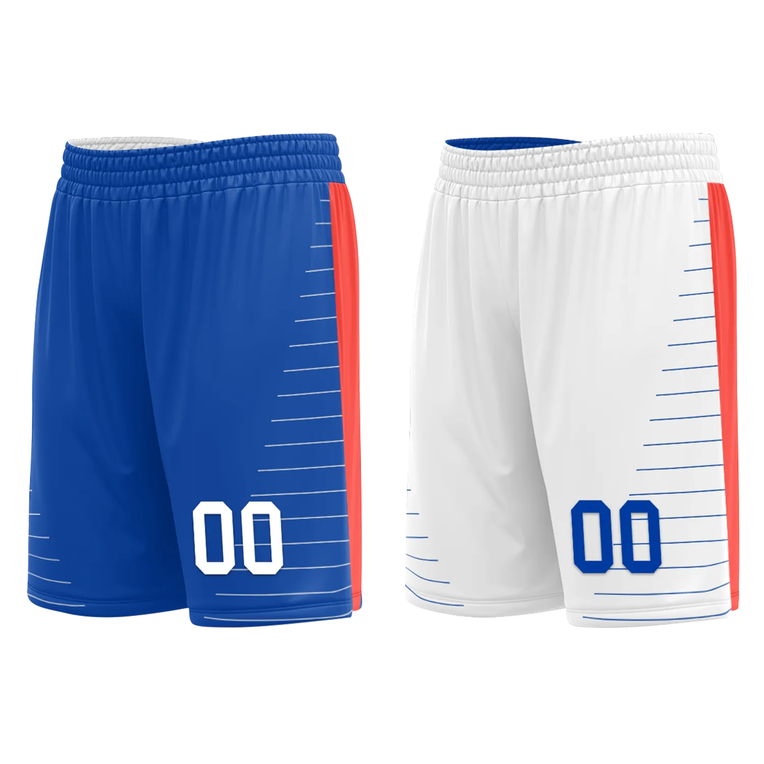 Custom Blue White Classic Style Reversible Basketball Uniform Personalized BBJR-D017031