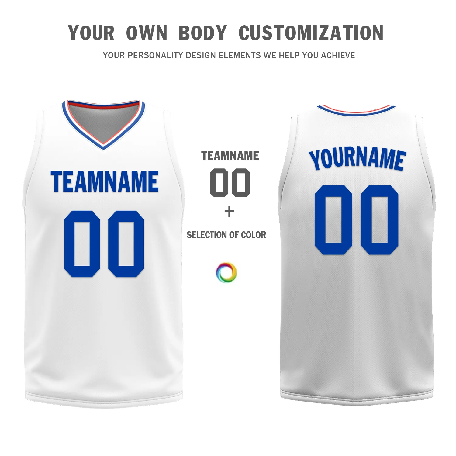 Custom Blue White Classic Style Reversible Basketball Uniform Personalized BBJR-D017031