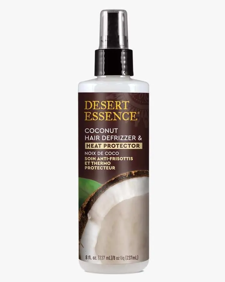 Desert Essence Coconut Hair Defrizzer and Heat Protector 8 fl oz Spray