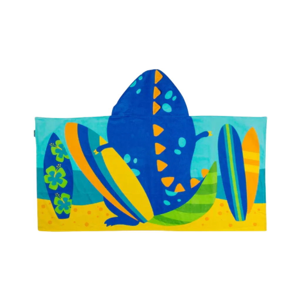 Dinosaur Personalised Hooded Beach Towels