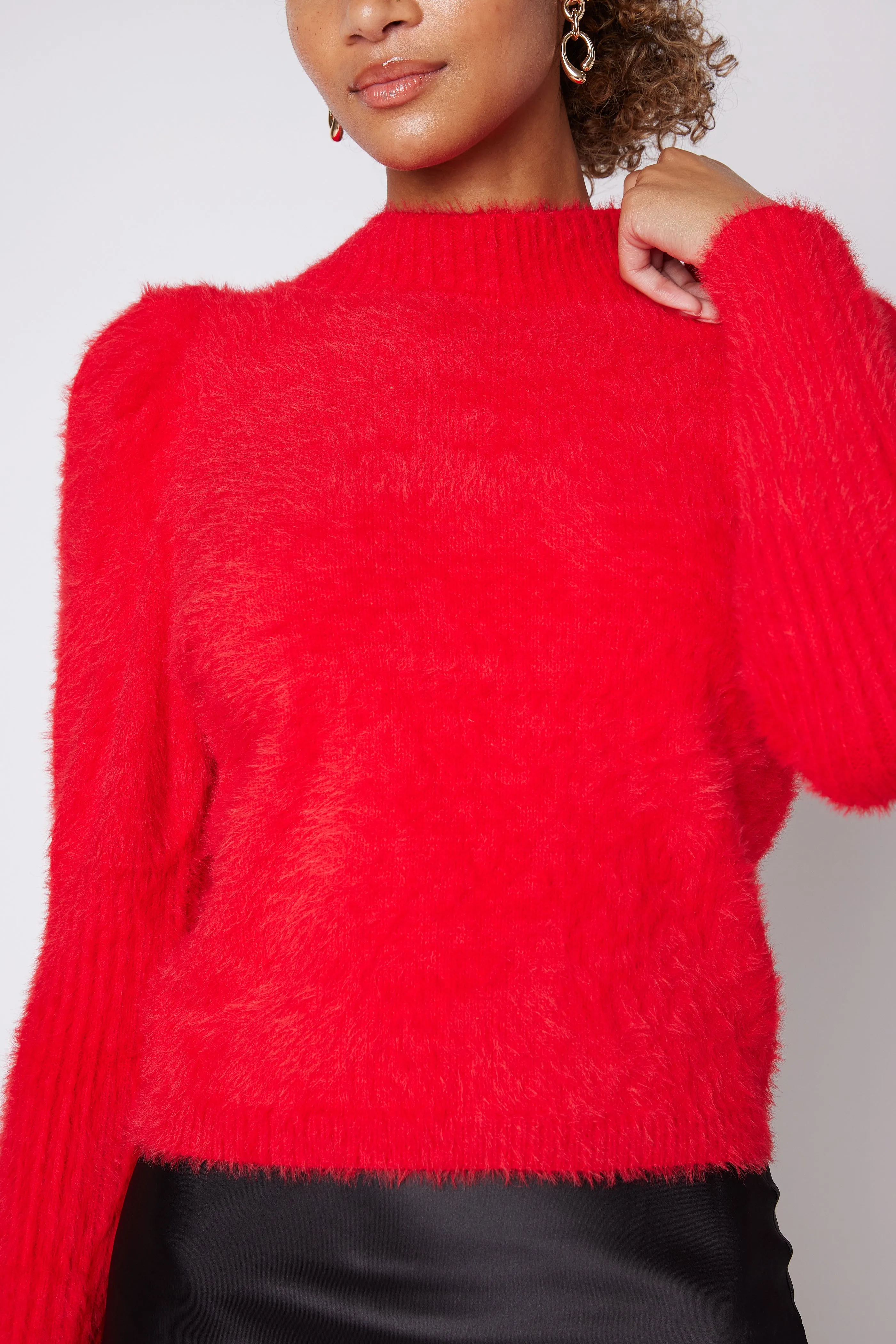 Evelyn Puff Shoulder Mohair Sweater