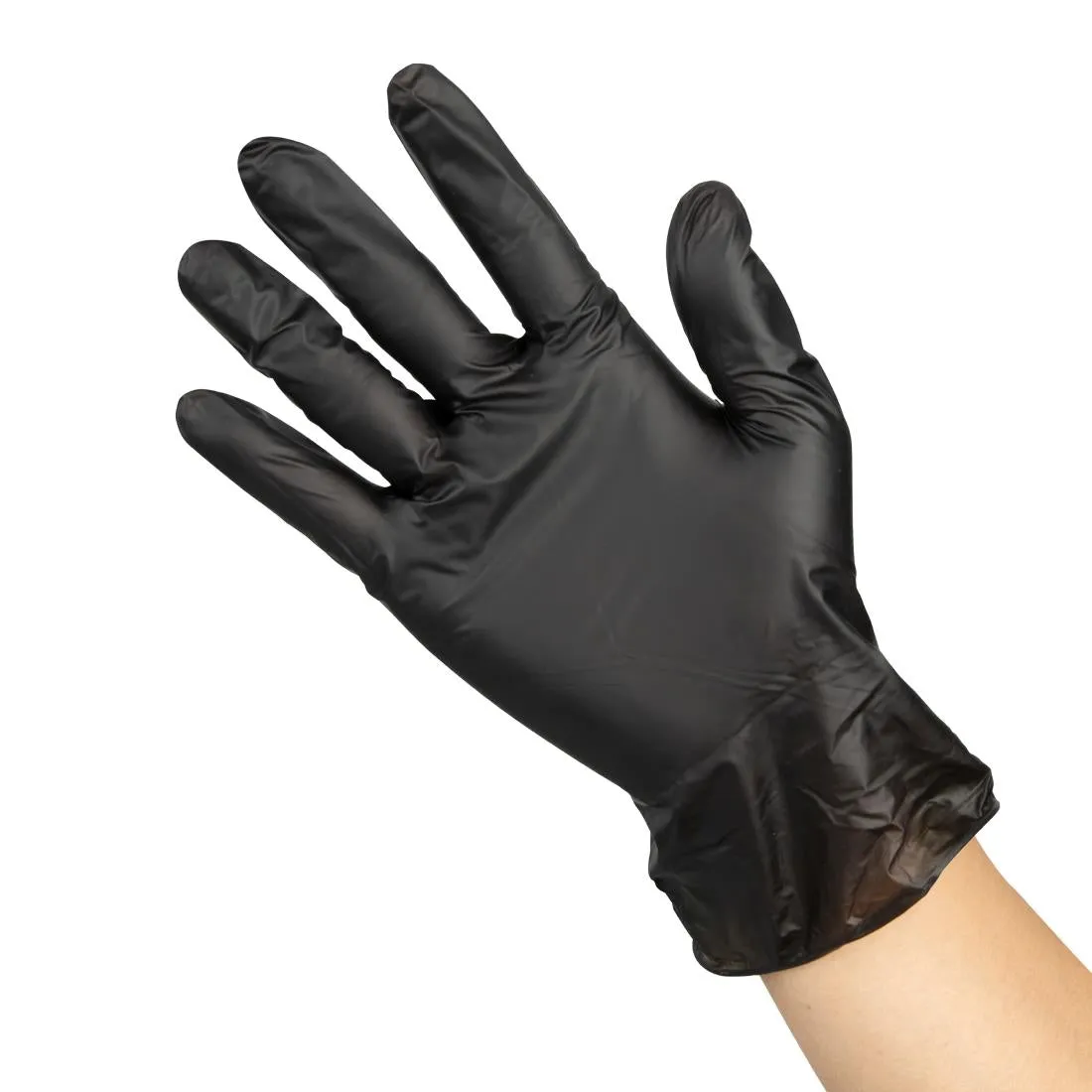 FJ748-L Hygiplas Vinyl Black Powder Free Glove L - pack 100