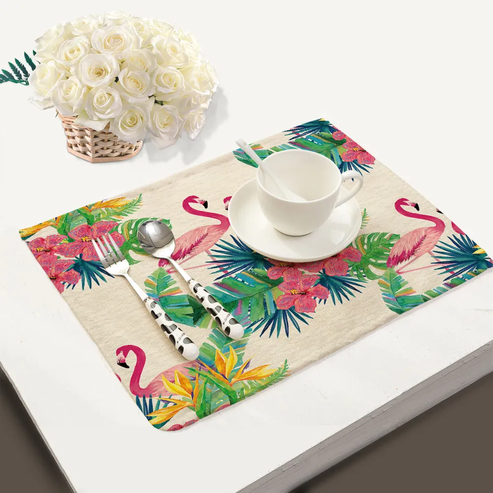 Flower and Flamingo Table Mats