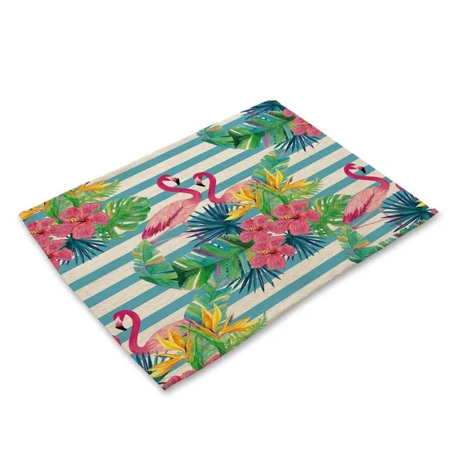 Flower and Flamingo Table Mats