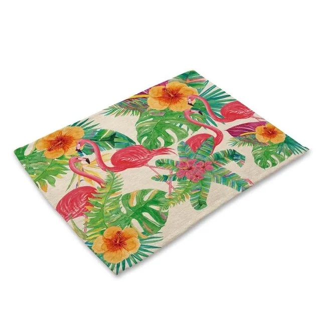 Flower and Flamingo Table Mats