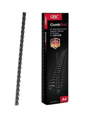 GBC BINDING COMB ROUND 21RG 16MM BLACK