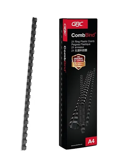 GBC BINDING COMB ROUND 21RG 16MM BLACK