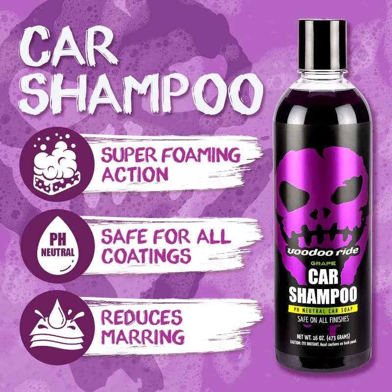 Grape Car Shampoo, Extreme Foaming Formula, for Ultimate High Gloss Finish