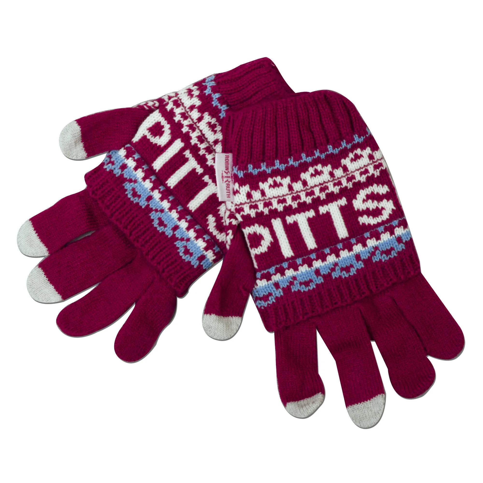 GVPG2 Robin Ruth Knit Gloves - Pittsburgh HOT PINK/WHITE/BLUE