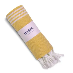 HABER Turkish Style Premium Cotton Bath Towel Aura Collection, Pack of 1, Lemonade Fizz