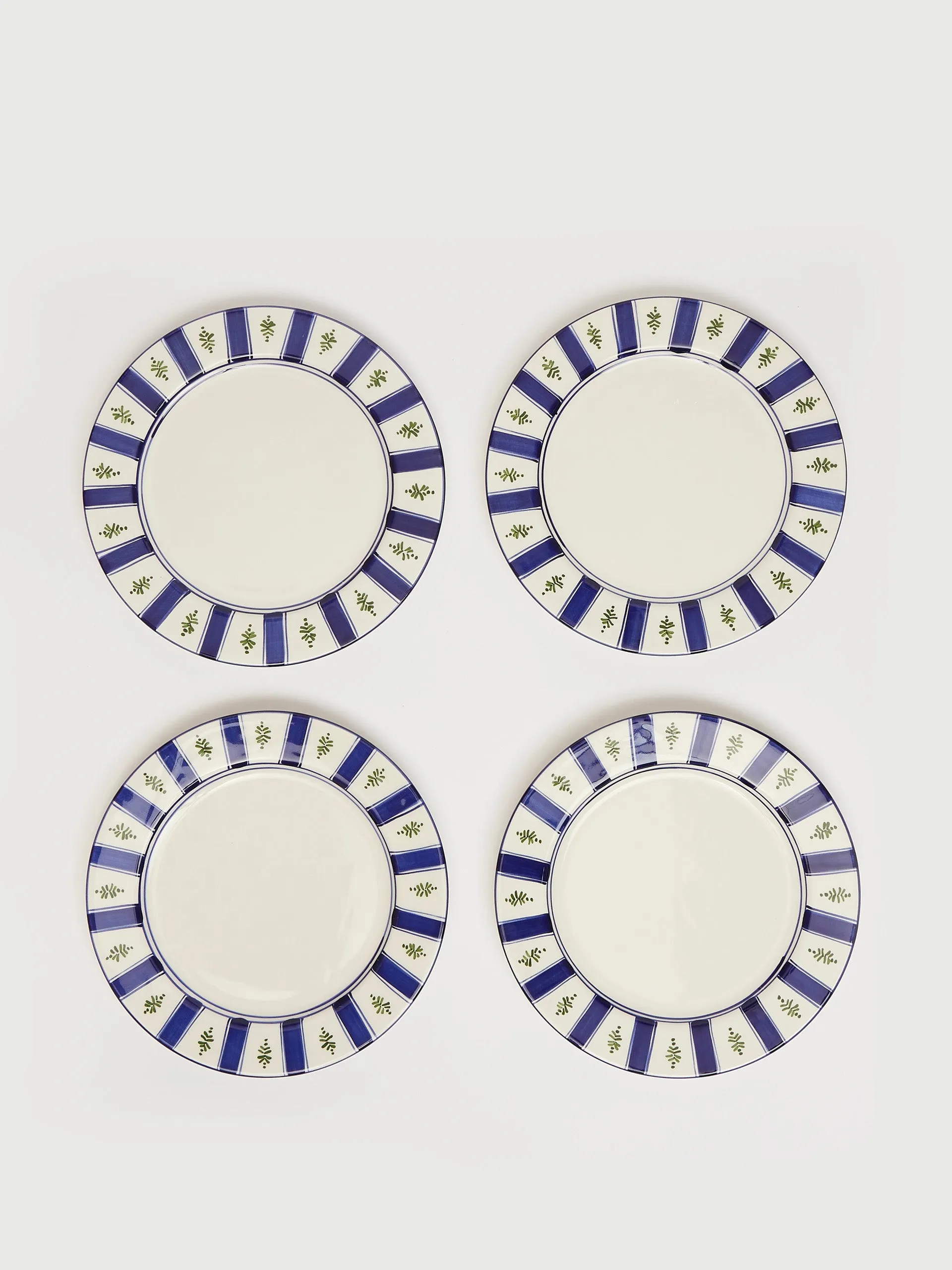 Hand painted Louisa dinner plates (set of 4)