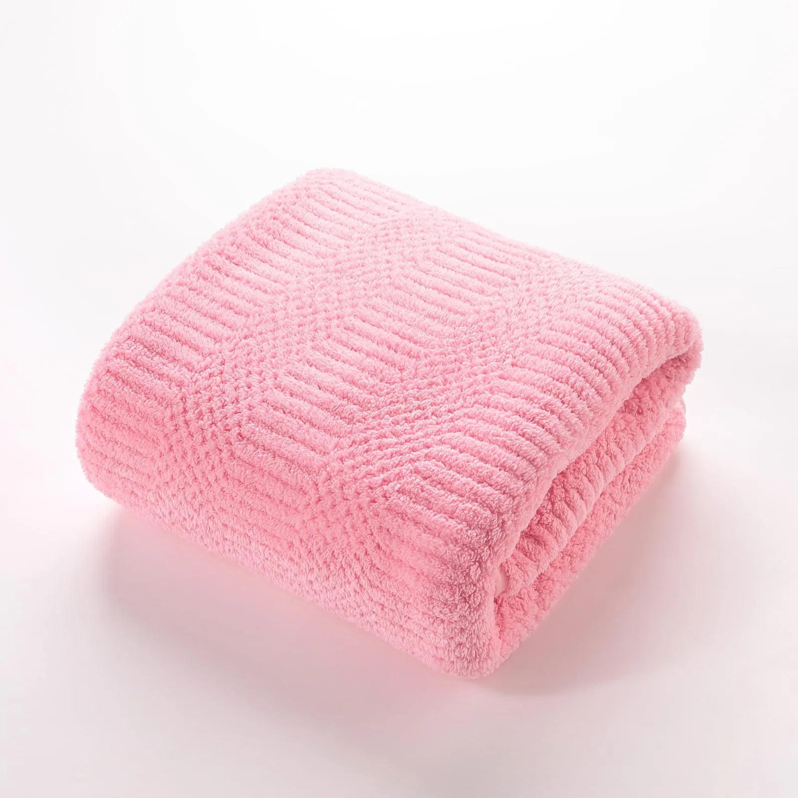 Heart Home Bath Towel for Men, Women|280 GSM|Extra Soft & Fade Resistant|Polyester Towels for Bath|Waffle Texture|Bathing Towel, Bath Sheet (Pink)