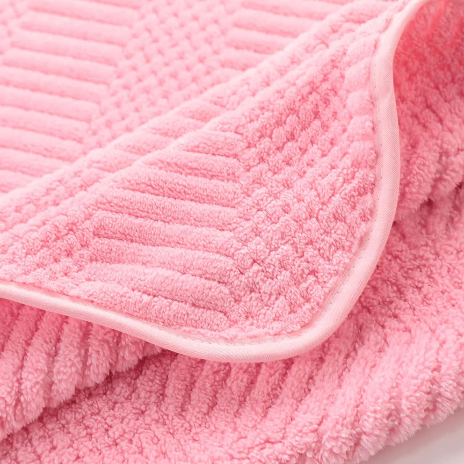 Heart Home Bath Towel for Men, Women|280 GSM|Extra Soft & Fade Resistant|Polyester Towels for Bath|Waffle Texture|Bathing Towel, Bath Sheet (Pink)