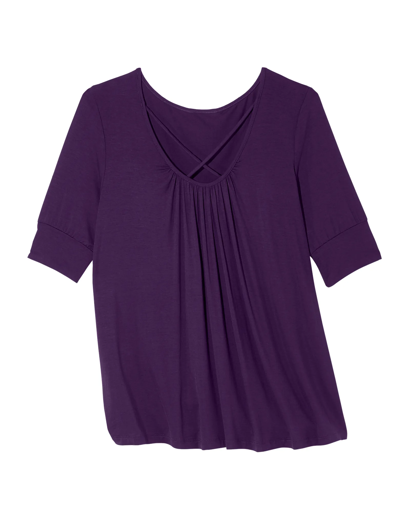 Karlie Lattice Tee | Purple