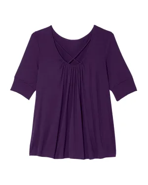 Karlie Lattice Tee | Purple