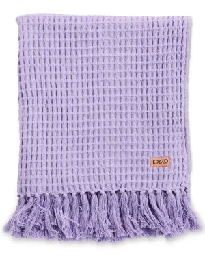 Kip & Co Lilac Waffle Bath Sheet / Beach Towel