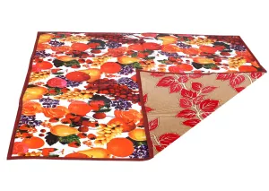 Kuber Industries Floral Design PVC Reversible Food Mat Bed Server (Multicolor) - CTKTC032166