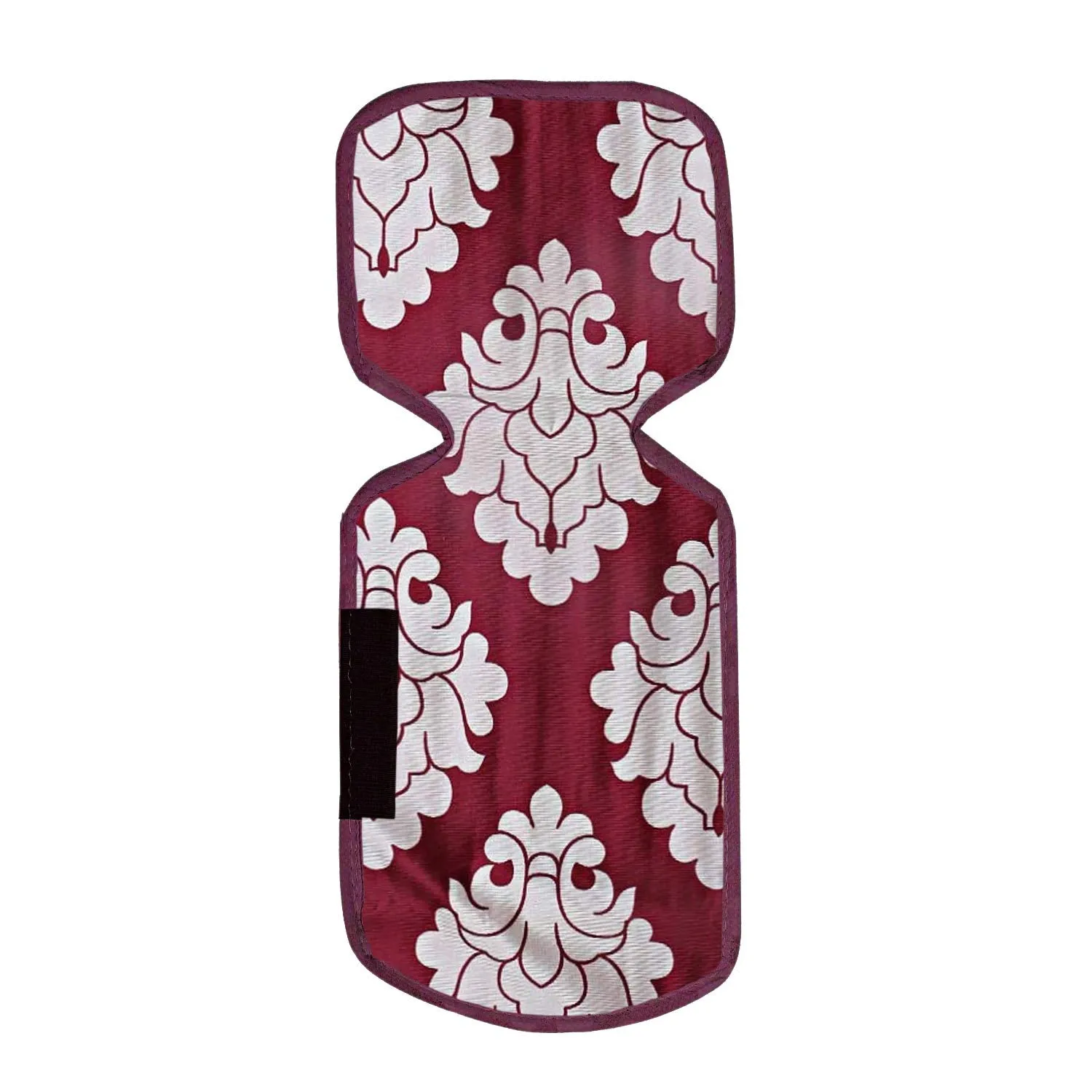 Kuber Industries Fridge Appliance Set|Flower Design & PVC Material|3 PVC Fridge Mats|2 Piece Handle Cover|1 Piece Fridge Top Cover, Set Of 1 (Maroon, CTKTC024407, Polyvinyl Chloride)