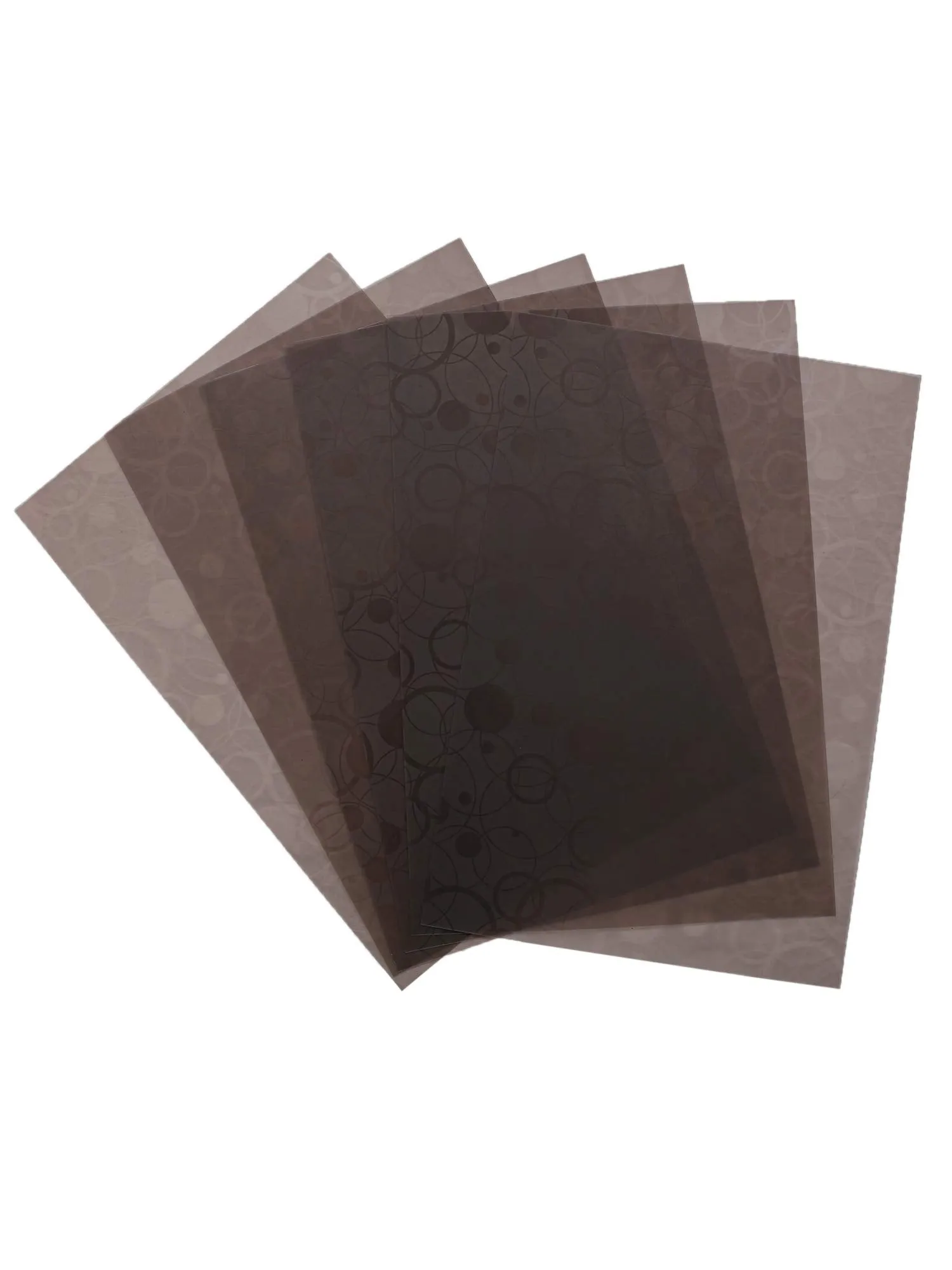 Kuber Industries Multipurpose Refrigerator Drawer Mat|Circle Design & Water Proof PVC Material|Size-48 cm x 33 cm ,Pack of 6 (Brown) ,Polyvinyl Chloride