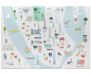 Milk It Baby New York Play Mat, City Tour Collection 100% TPU Foam Non Toxic Reversible Mat, MI-NEWYORKPM