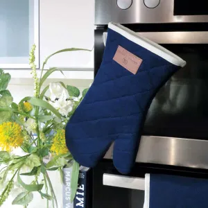 Navy Cotton Canvas Oven Gauntlet