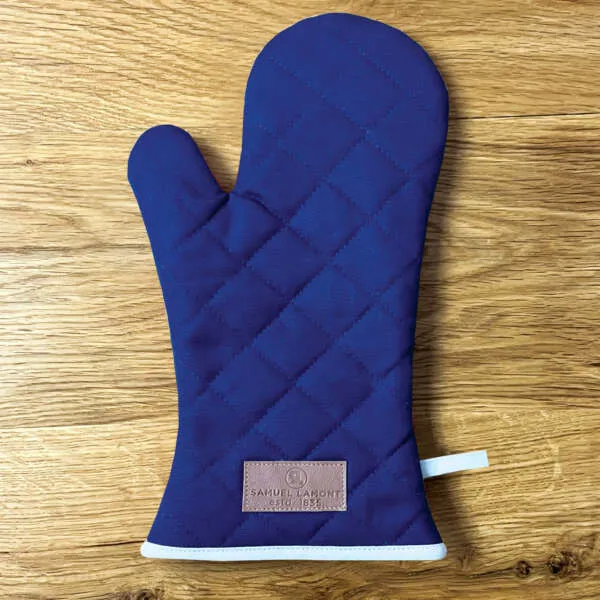 Navy Cotton Canvas Oven Gauntlet