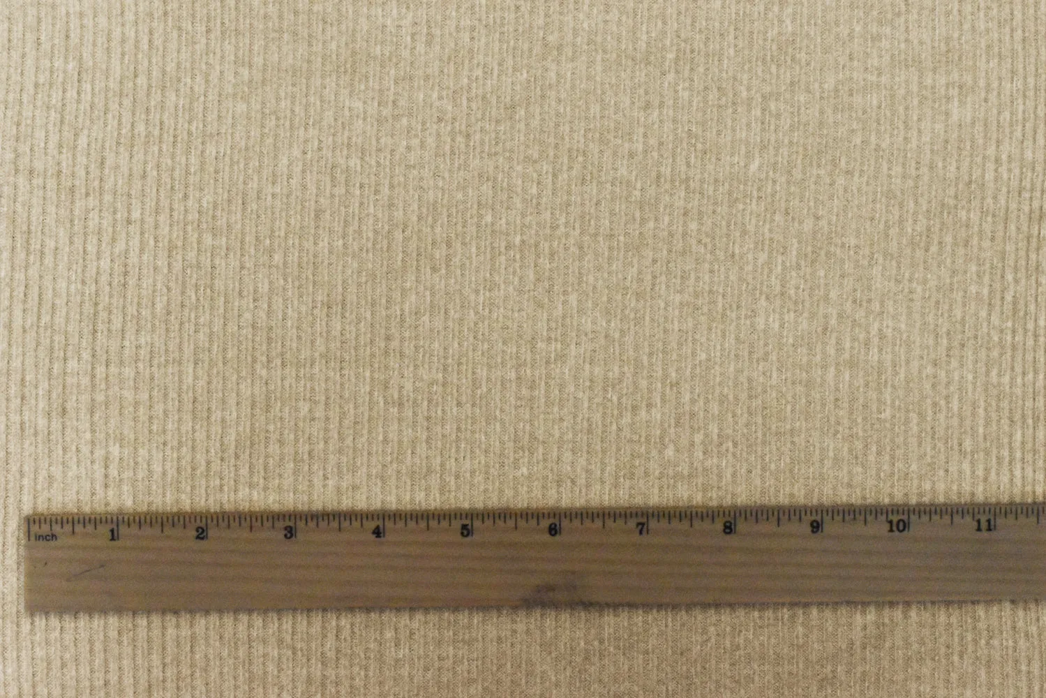 Oat Beige Texture Stretch 2x2 Rib Knit Fabric