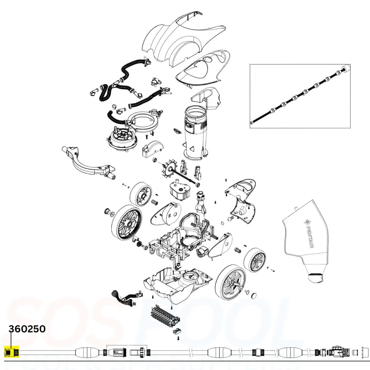 Pentair Feedline Quick Connect Kit For Racer Cleaners | 360250