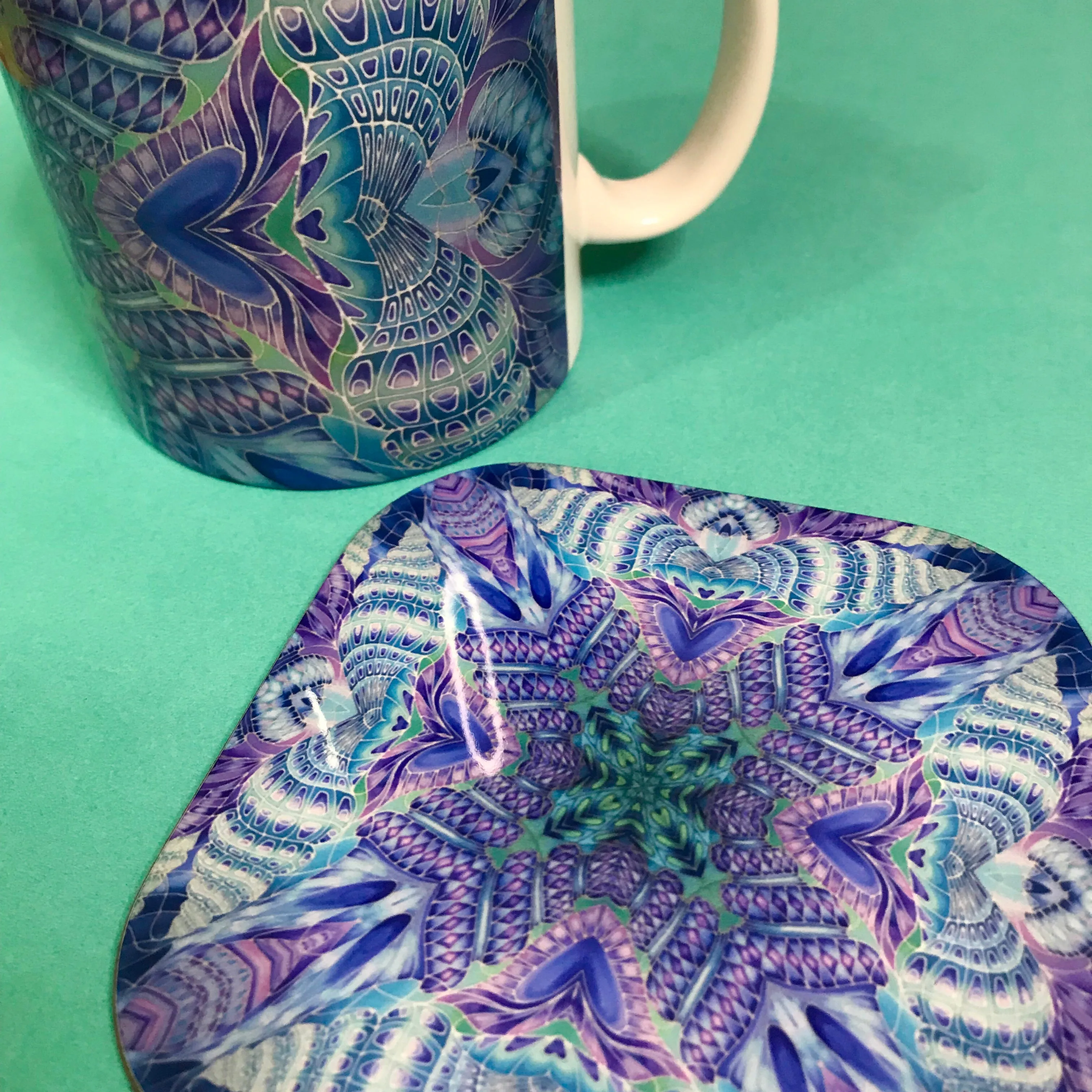 Persian Design Table Mats and Coasters - High Quality Table Mats - Blue Purple Green Tableware