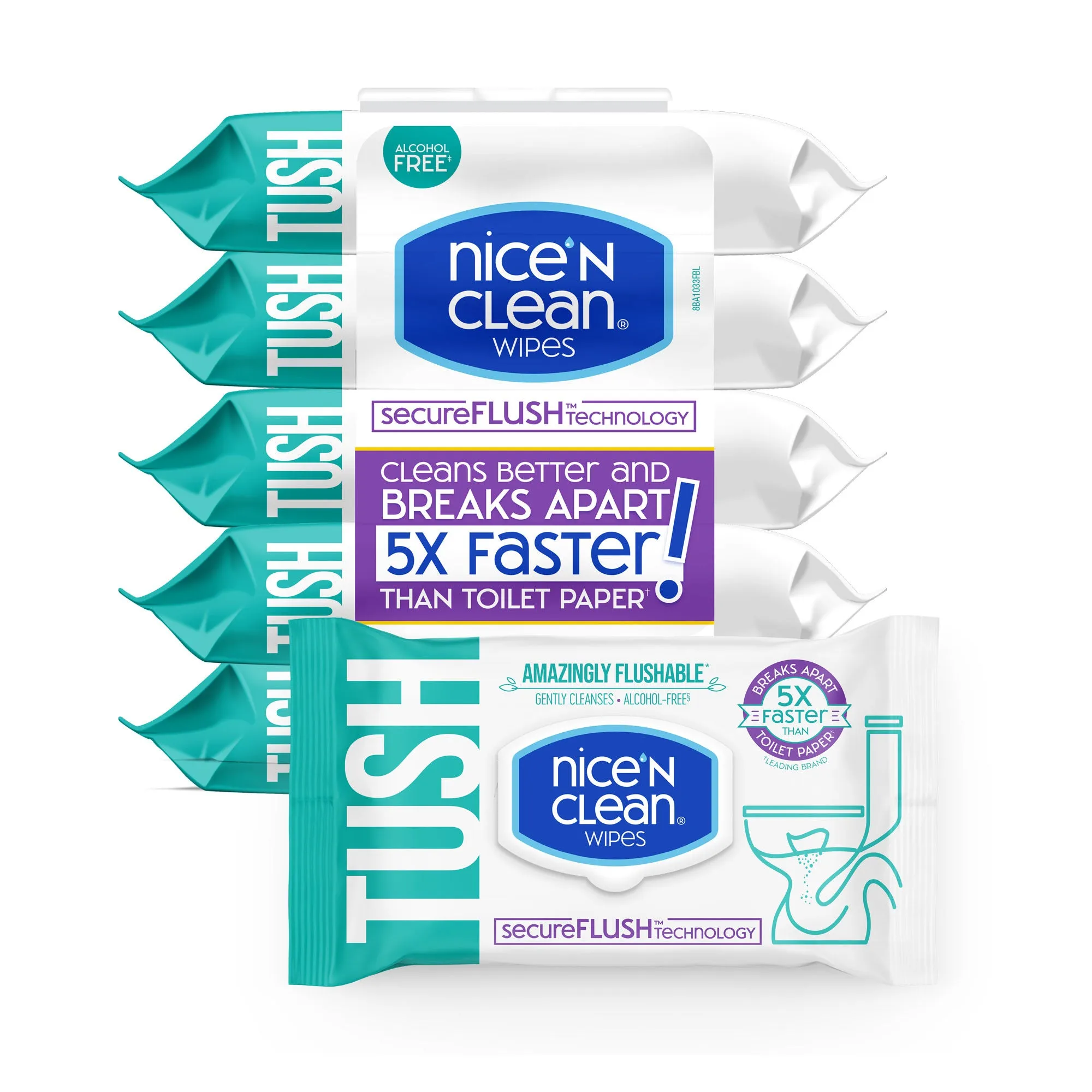 SecureFLUSH Alcohol-Free Flushable Wipes