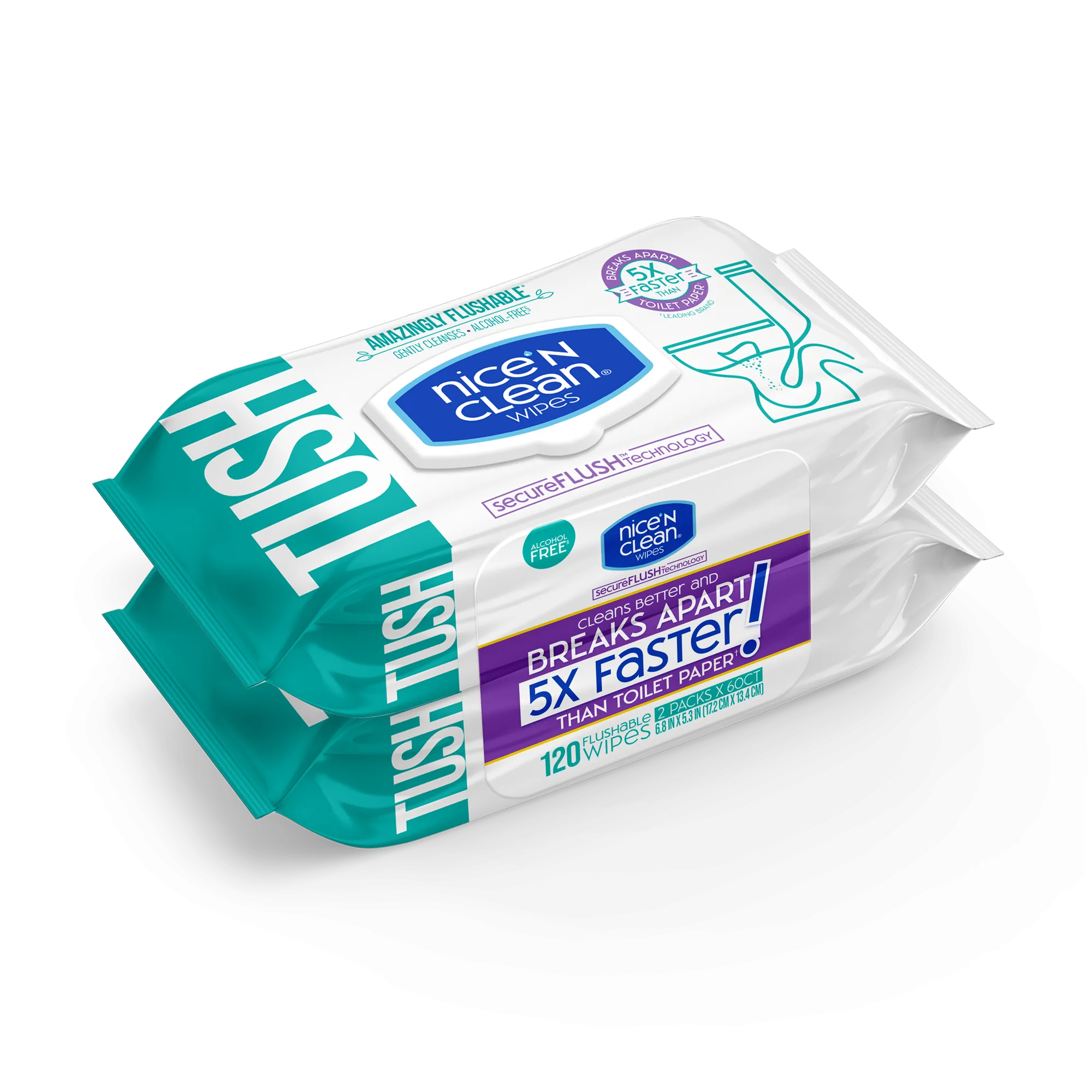 SecureFLUSH Alcohol-Free Flushable Wipes