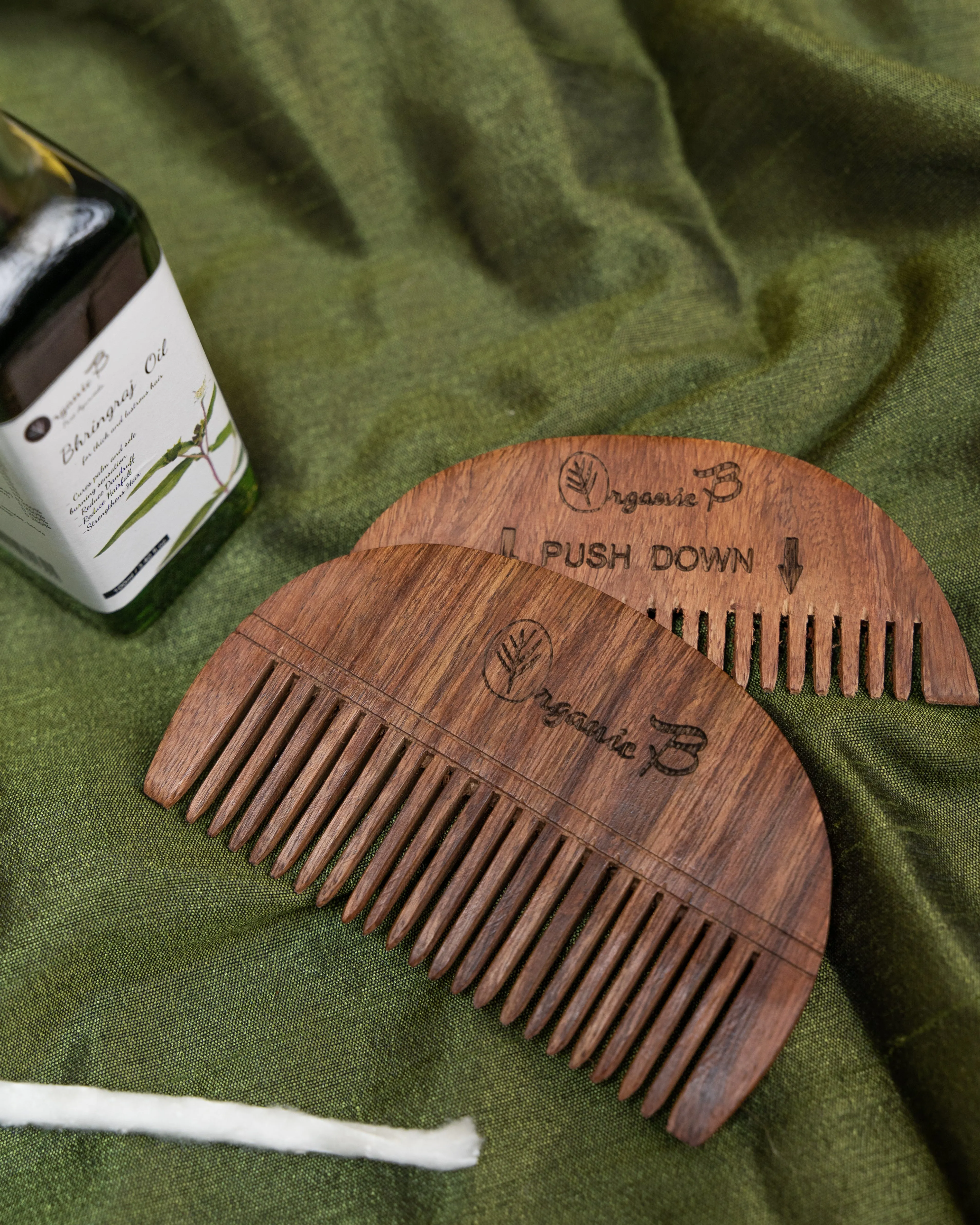 Sheesham Comb with Oil Holes (Wooden Oil Applicator)