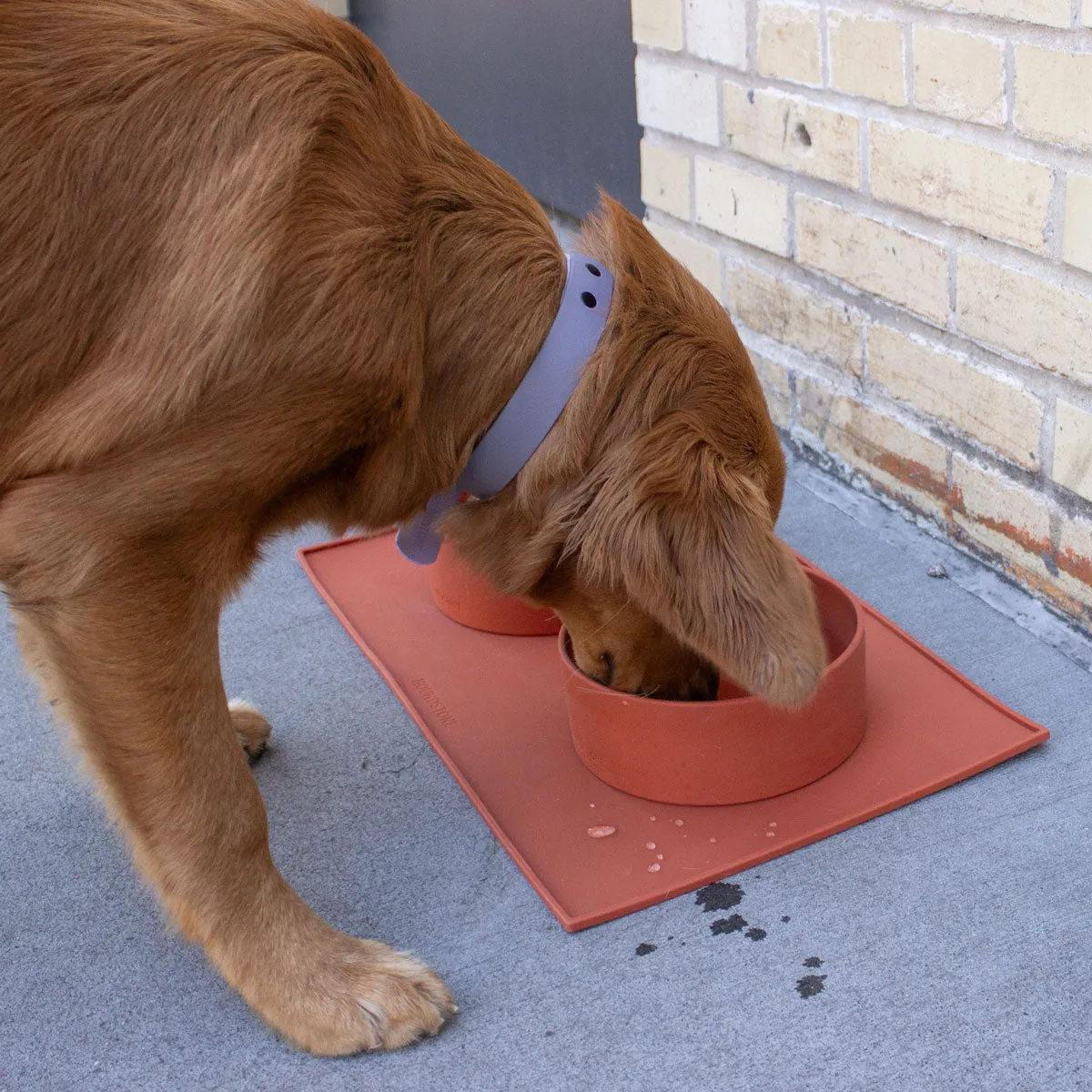 Silicone Pet Feeding Mat / Pet Placemat, Slate Grey, Food Grade Silicone, Dishwasher Safe, Floor Protection From Spills, Dog/Cat