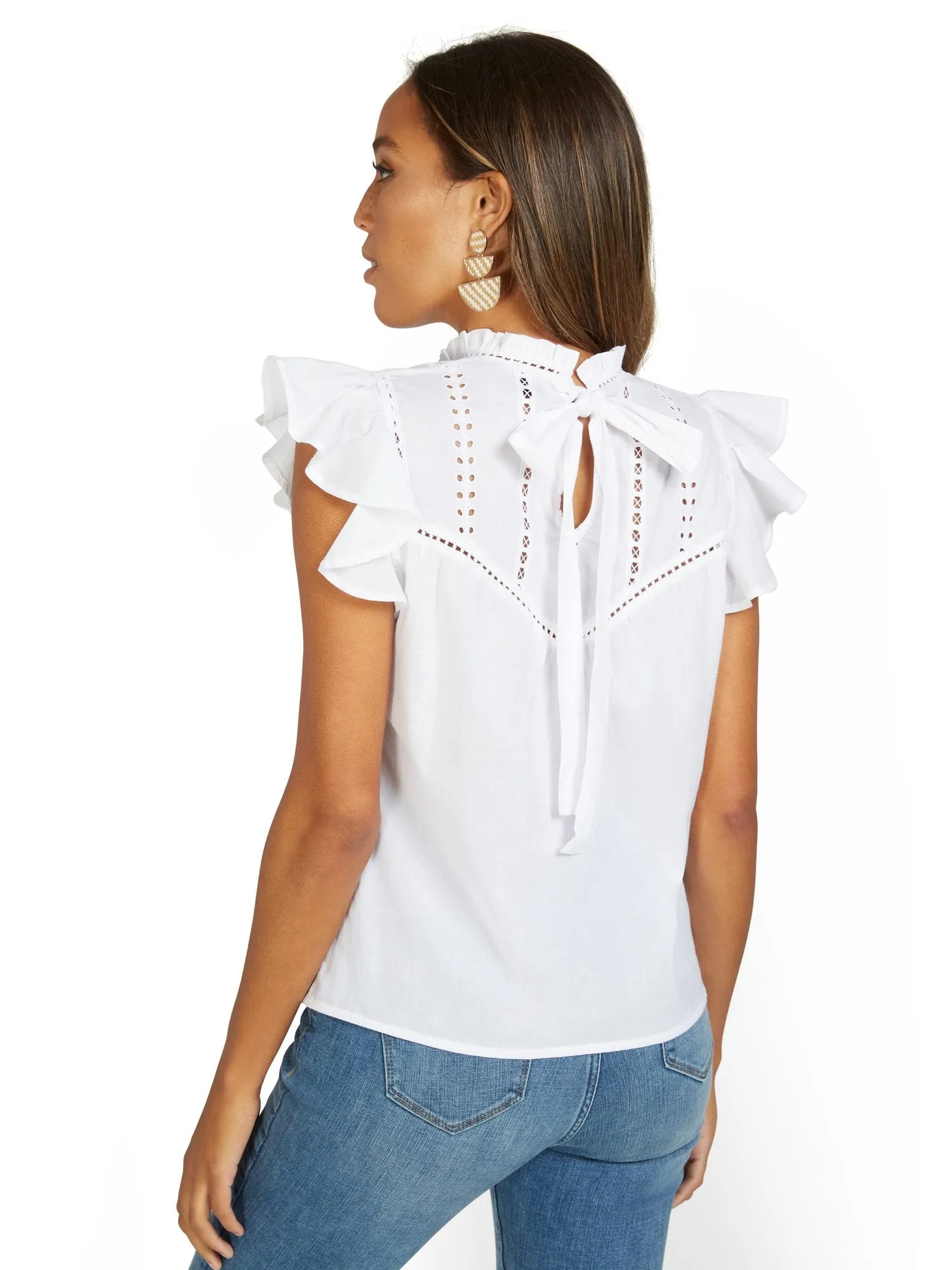 Sleeveless Ruffle Blouse